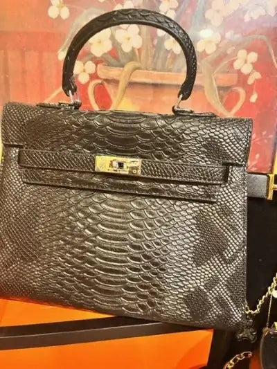 Crocodile Skin Donna Luxe Tote