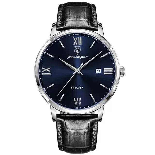 Luxe Leather Men's Quartz Watch