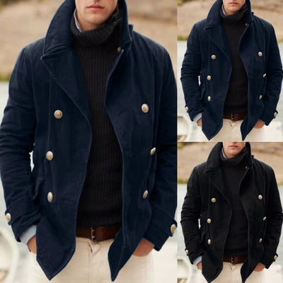 Men's Deluxe England Style Trench Coat