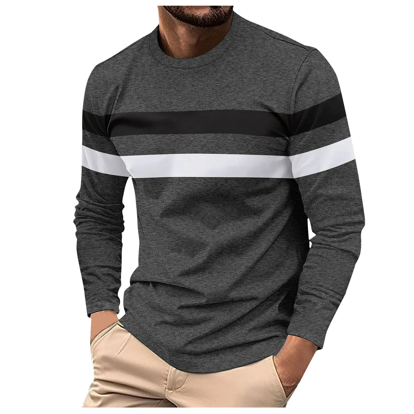 Deluxe Full Sleeves  striped T Shirts