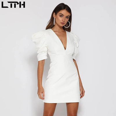 Luxe White Classic Femme Dress