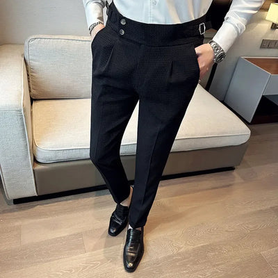 Luxe Pantalones Hombre Waffle Business britches for Men